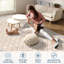 Tapis lavable, antidérapant, grand tapis moderne à bordure, tapis à poils courts résistant aux taches pour la cuisine, la chambre à coucher, le bureau, beige-2083441307