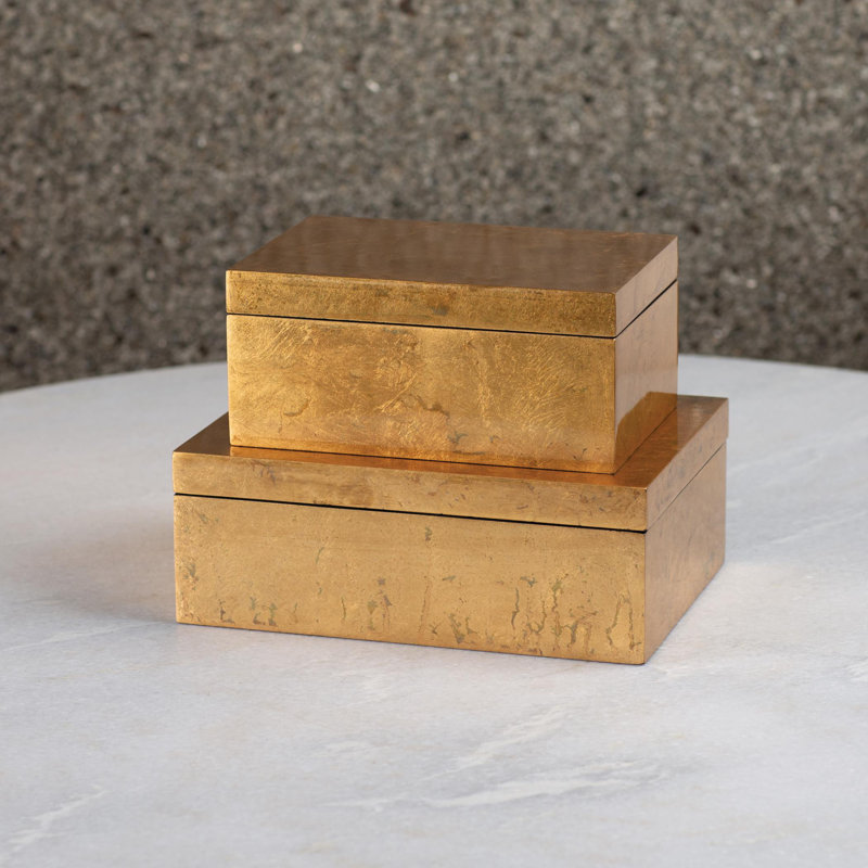 Decorative Box, Large, Luxe Gold