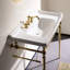 Lavabo mural en céramique avec pieds en acier inoxydable Corbin-812964497-827814086-827814087