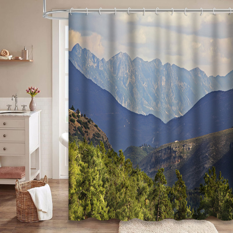Magnifique rideau de douche avec 12 crochets, L 72 po x l 78 po