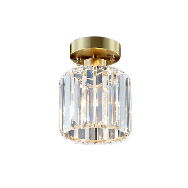Osaze 1-Light 11cm Modern Crystal Semi Flush Mount Ceiling Light