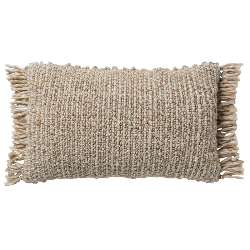 Angora Mellah Handmade Lumbar Pillow & Insert (16"x24"), 100% Poly Fill