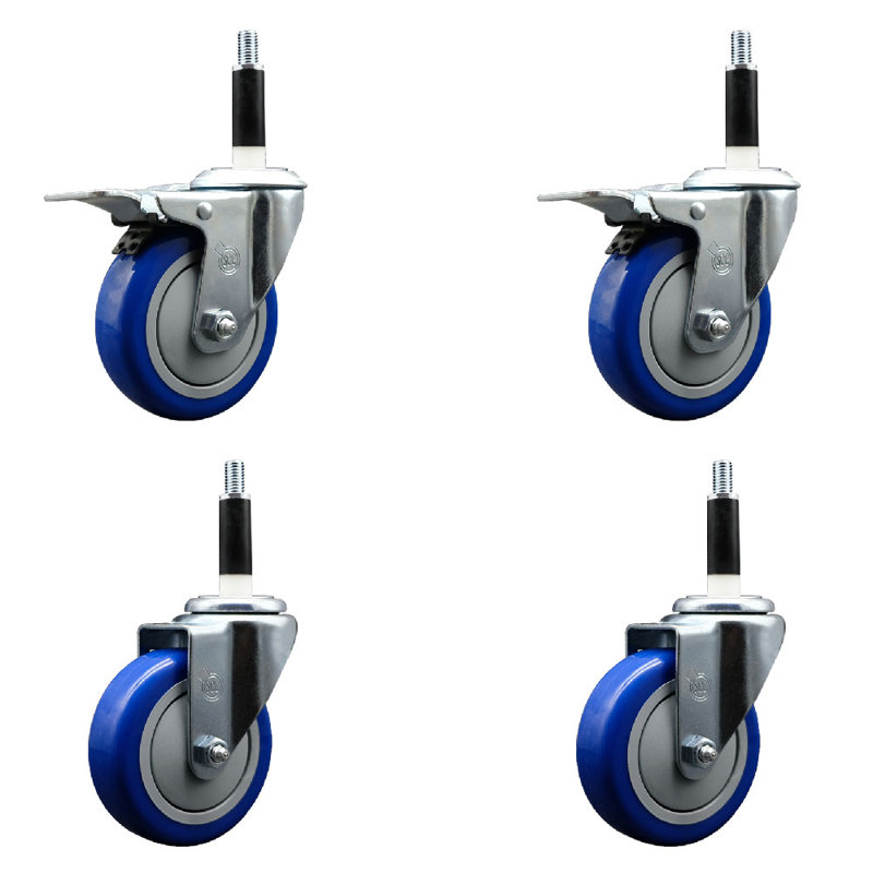 Ensemble de roulettes extensibles 7/8 po Poly