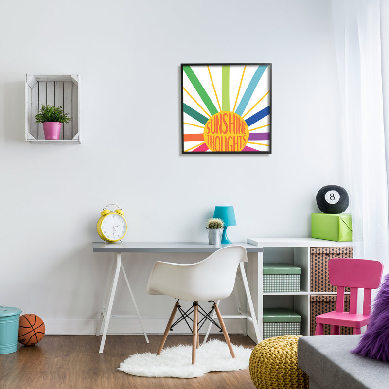 Pensées ensoleillées, arc-en-ciel, lever de soleil, rayons rayés par SD graphiques studio - impression, H 24 po x l 24 po