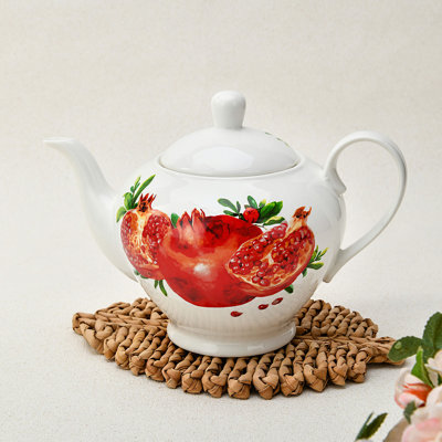 Pomegranate Porcelain Teapot 40 oz.
