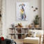 « soleil, doggy », reproduction sur toile grise