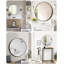 Miroir rond de 18 pouces pour le mur, miroir circulaire en métal doré, miroir de salle de bain rond pour la décoration murale-87359801