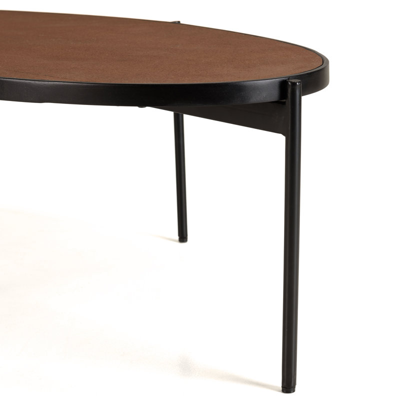 Basile Four Leg Coffee Table, Rust