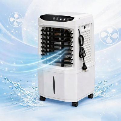 Evaporative Air Cooler, 3 Fan Speeds, with Remote Control