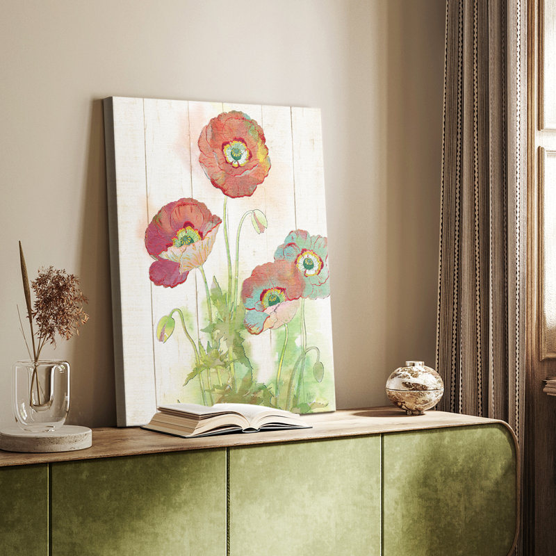 Poppy Play I -Gallery Wrarap Cavas, H 27 po x l 18 po