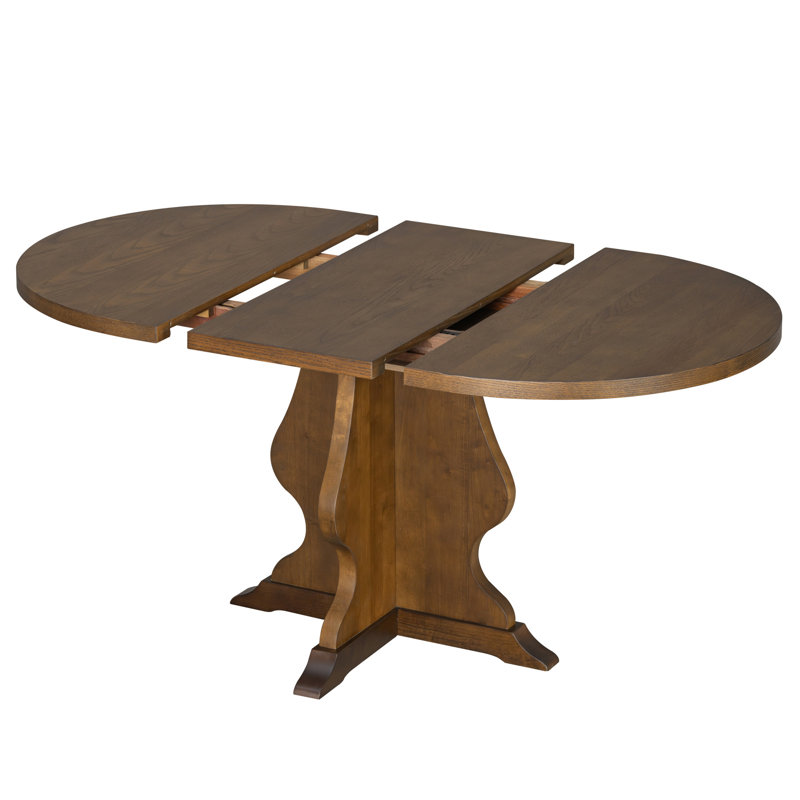 Ensemble de table de salle à manger 5 pièces Farmhouse avec 4 chaises rembourrées, Off White/Beige, Brown