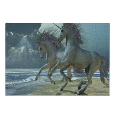 Cheval à crinière en verre trempé Ambesonne