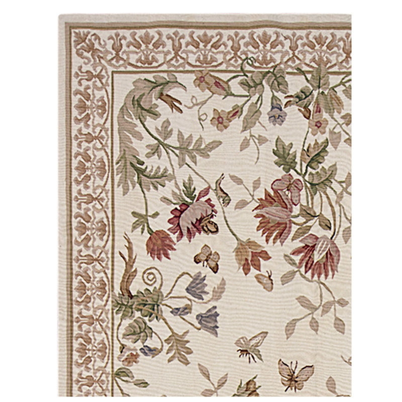 Wool Floral Area Rug