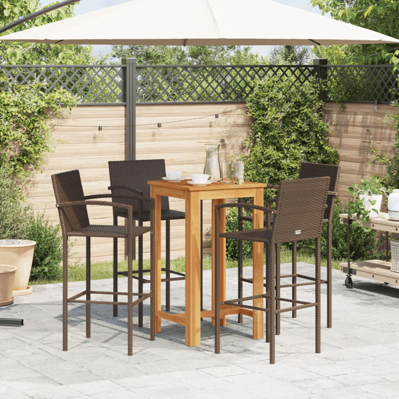 60cm Bar Set, Brown