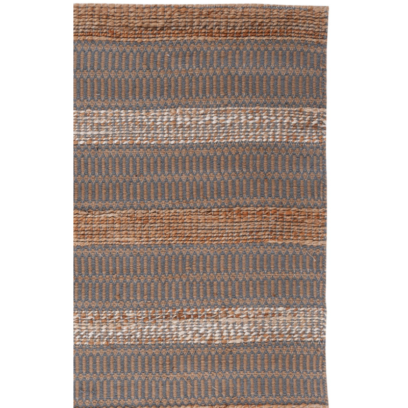 Tapis gris / naturel à tissage plat Soliz, Rectangle de 5 pi x 8 pi