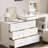 Maurece Rotatable Vanity Desk With Mirror And Adjustable LED Lights, Makeup Vanity With Flip-Top Tabletop And 7 Drawers-44679362