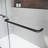 Sliding Glass Tub Door 56-60 In. W X 62 In. H, Matte Black Semi Frameless Double Bathtub Door, Certified Thick Clear Clear Tempered Glass, 304 Stainless Steel Handles.