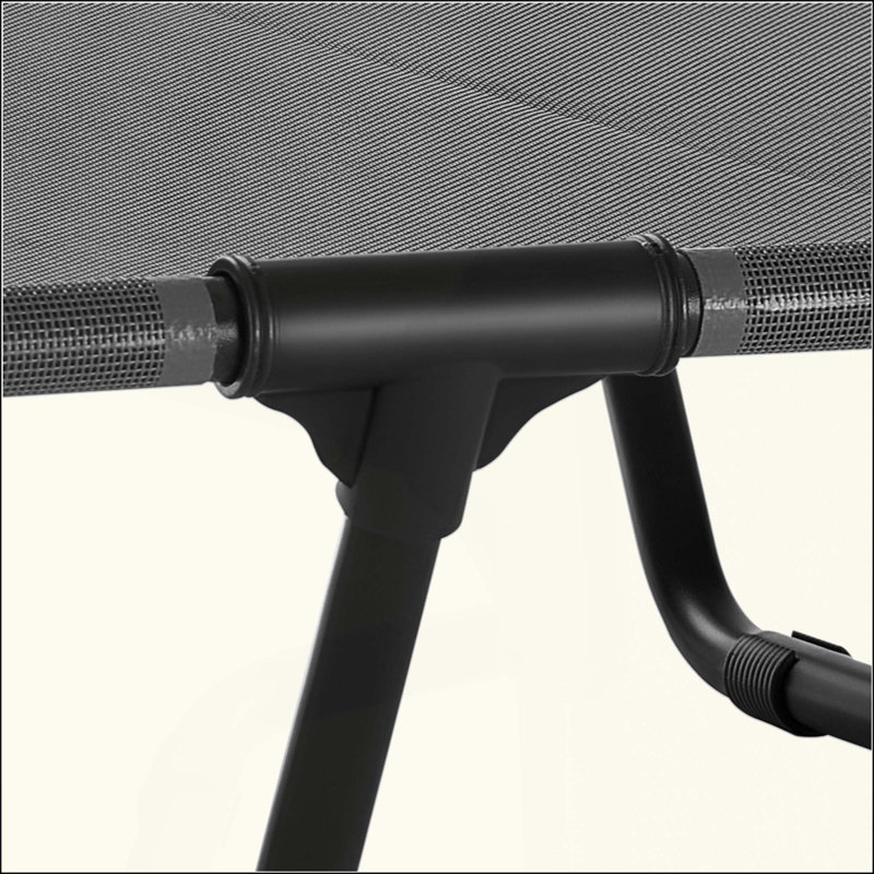 Lit pour chien surélevé portatif pour grand chien avec structure en métal XL, 9" H x 48" W x 36" D, Gris / noir