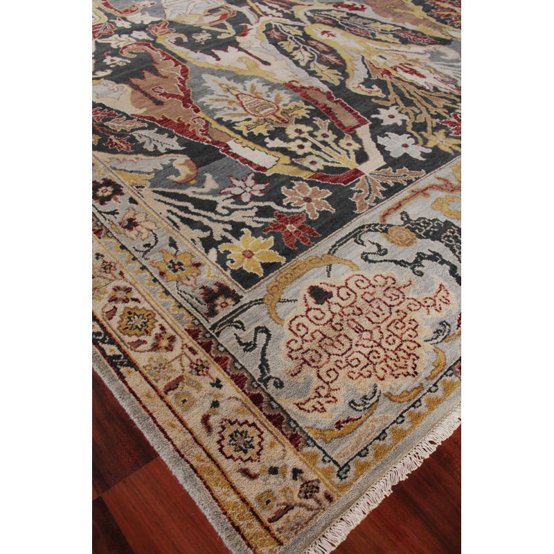 Jurassic Hand Knotted Wool Oriental Area Rug, Rectangle 8' x 10'
