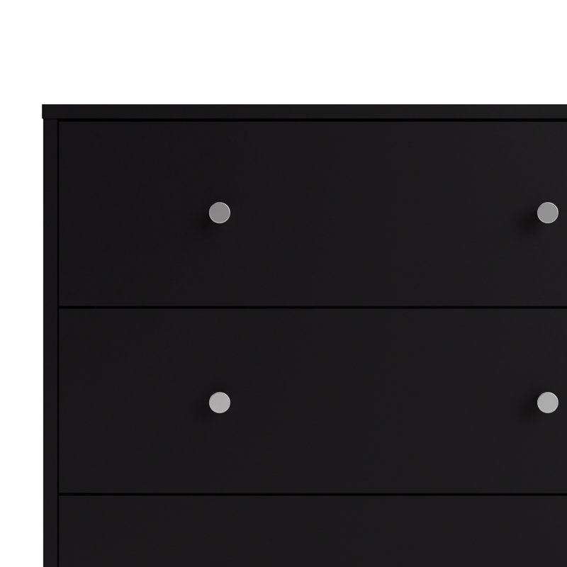 Clanton 6 Drawer 56.34" W Double Dresser, Black