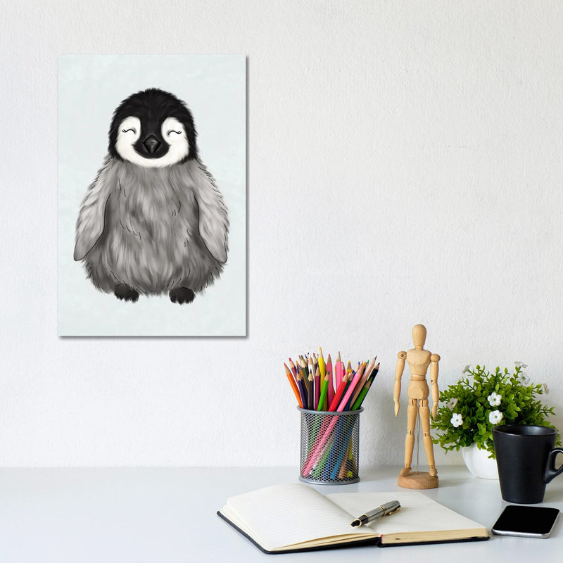 Baby Penguin by Katie Bryant - Wrapped Canvas Print, 20.32 cm H x 30.48 cm W