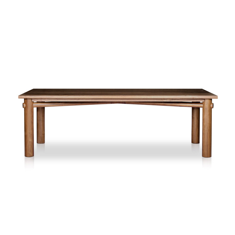 Walnut and MDF Rectangular Dining Table for 8