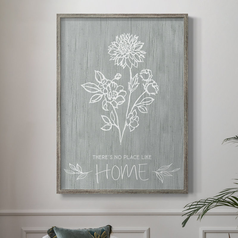 «No Place Like Home», reproduction encadrée - bois massif 47206, H 30 po x l 24 po
