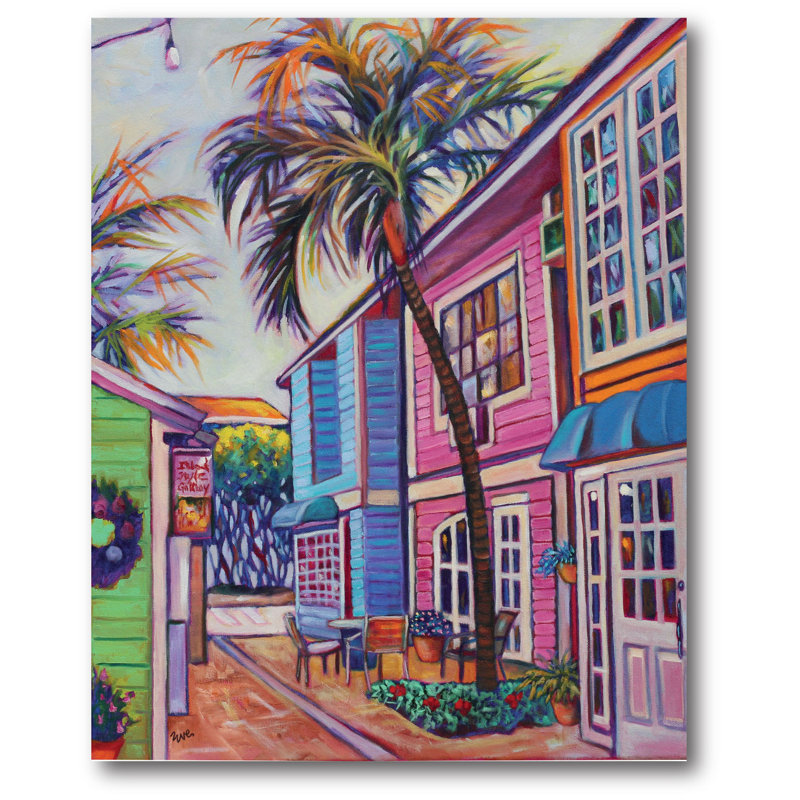 "antilles town" , reproduction d’art sur toile tendue