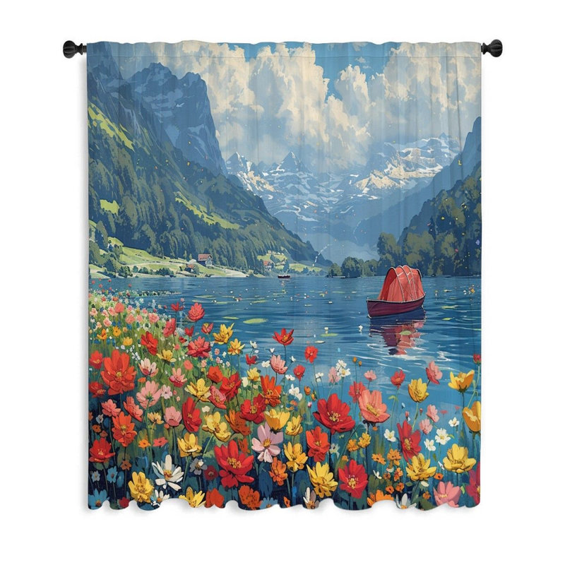 Rideau transparent en polyester Martaveous, L 50 po x L 84 po