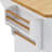 56 Inch Kitchen Island With Rubber Wood Veneer Drop Leaf, Power Outlet, 4 Door Shelves, Embossed Vertical Stripe Rolling Kitchen Cart On 4 Wheels With 6 Deep Drawers For Kitchen, Dining Room-1993906563