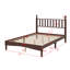 Lit plateforme en bois avec tête de lit en forme de gourde, lit plateforme de style rétro avec support à lattes en bois-205690177
