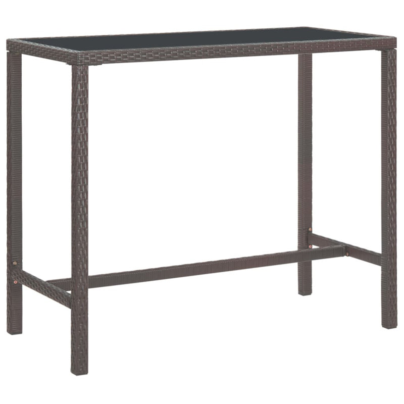 Garden Bar Set with Cushions, Brown