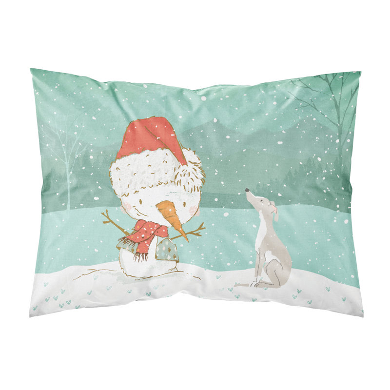 Taie d’oreiller de noël bonhomme de neige, Lévrier italien