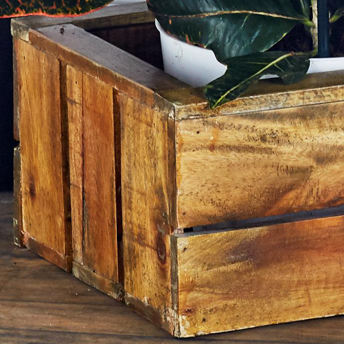 Ensemble de 3 caisses en bois massif