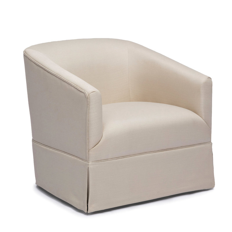 Chaise pivotante à jupe en lin Earl