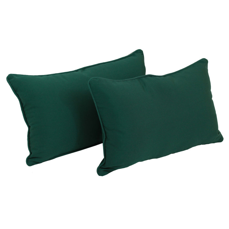 Housse de coussin rectangulaire et insert, Velours vert forêt