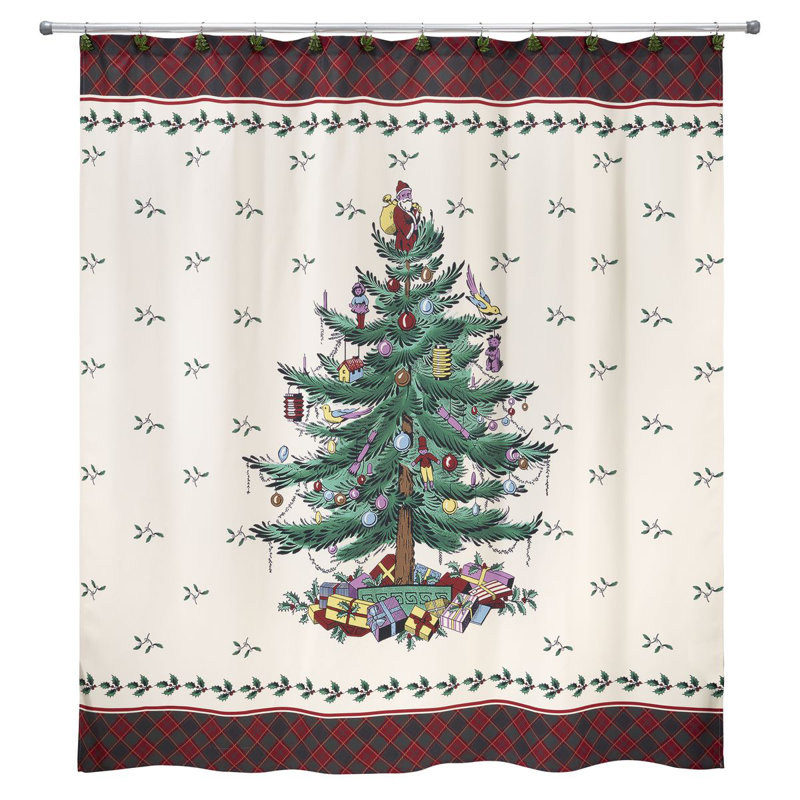 "Spode Tartan Shower Curtain"