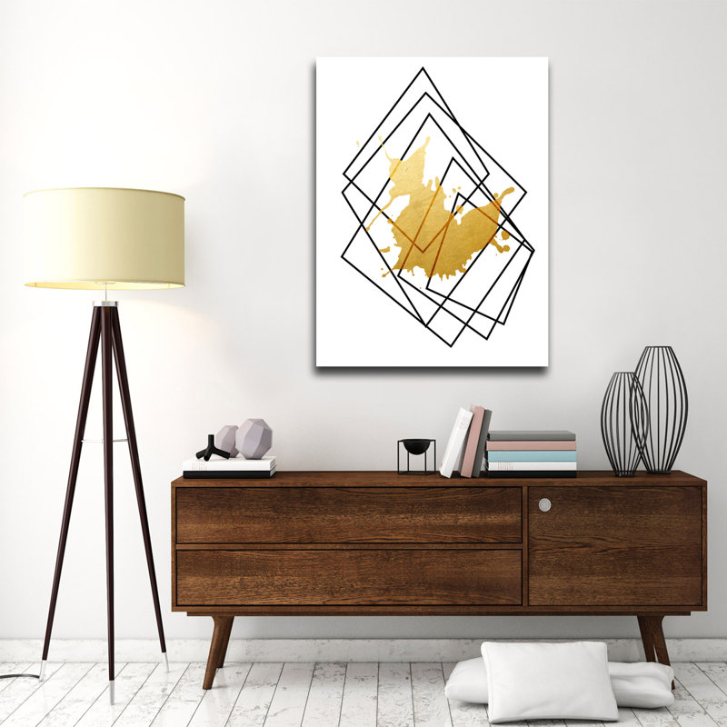 Gilt Mod I - Graphic Art, 40" H x 30" W x 1" D