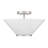 Hashimoto 3-Light Convertible Semi-Flush or Pendant in Satin Nickel-826836606