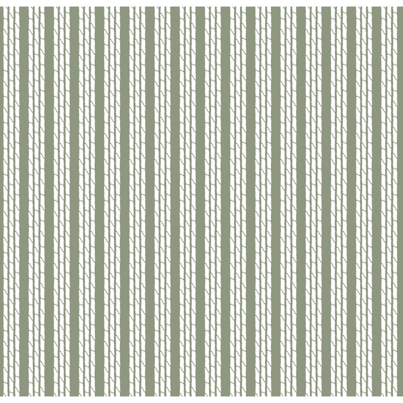 Tennessee Bamboo Stripes 10' L W Wallpaper Tile, Olive, Faux Grasscloth, Non-pasted