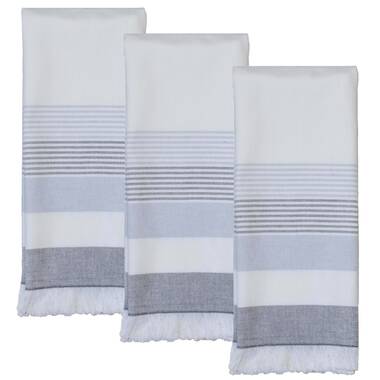 Nautica Cotton Classics 100% Cotton Navy/Red Stripe Kitchen Towel (Set of  3) NAY013821 - The Home Depot