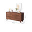 Commode d'appoint moderne en bois d'hévéa