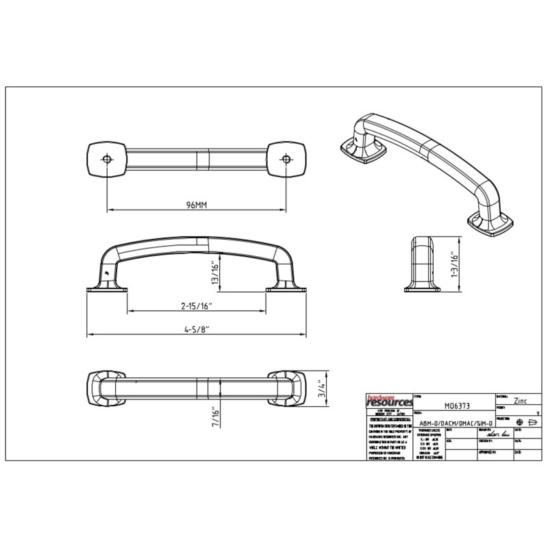 Belcastel I Bar Pull, Brushed Oil Rubbed Bronze, 5 1/16"