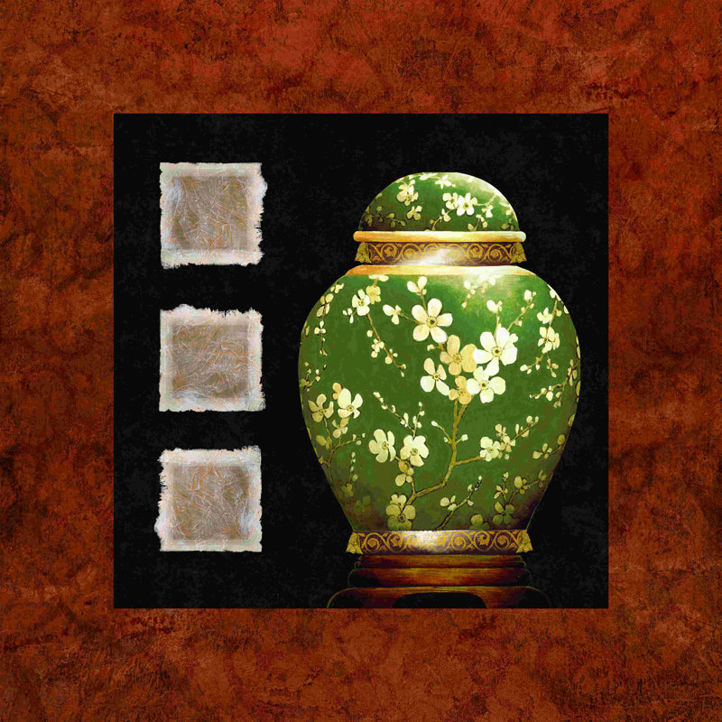 «Ginger Jar Jade 2», reproduction sur toile tendue, L 12 po x H 12 po