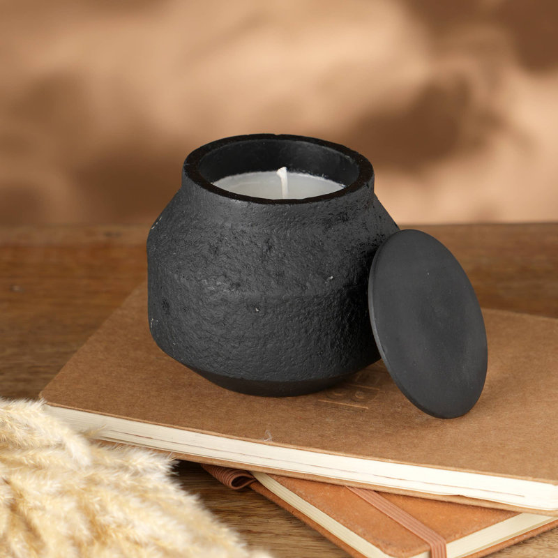 Lavender: Vanilla Scented Jar Candle with Composite Holder