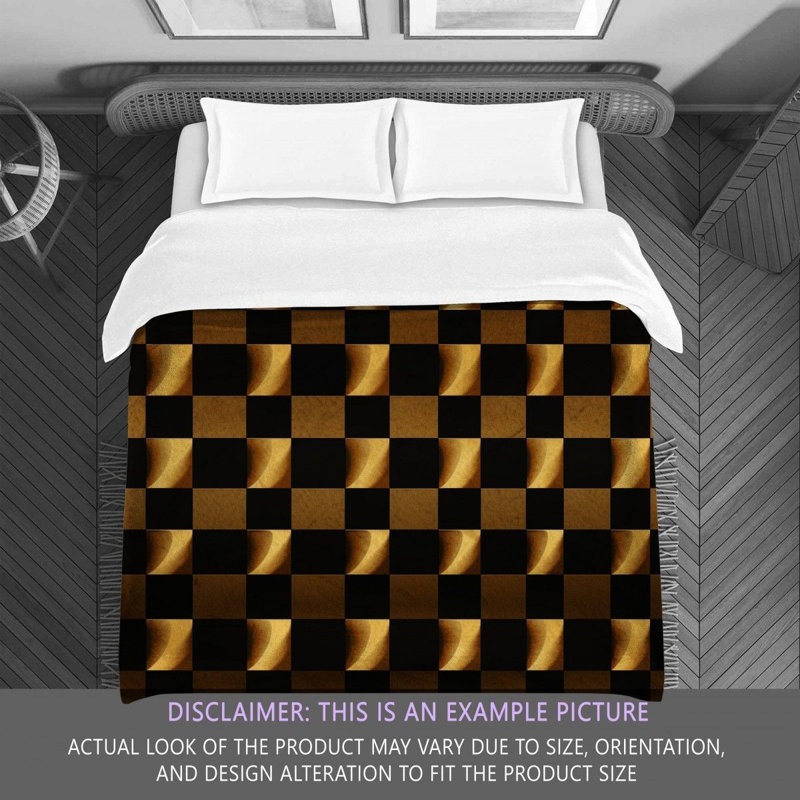 Polyester Checkered Comforter, Twin Extra Long Comforter