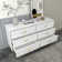 Commode double 6 tiroirs H 47,2 po Hoschton