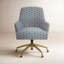 Chaise de bureau Cambridge en ardoise Delphine-124942494-124942499