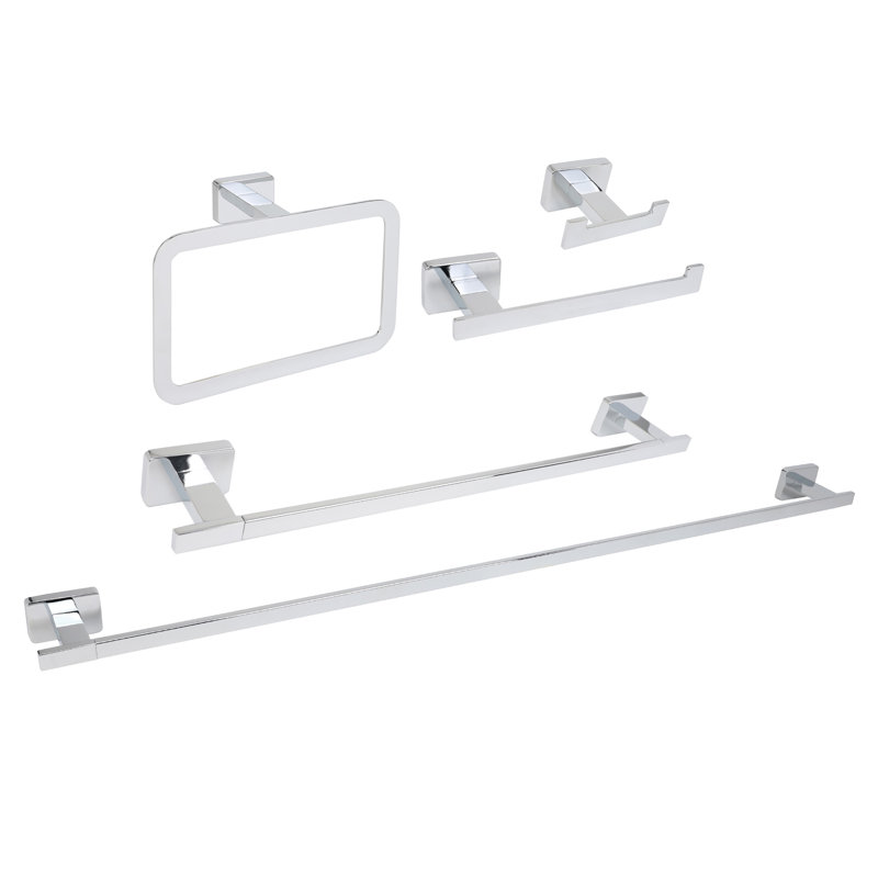 5 - Piece Bathroom Hardware Set, Chrome