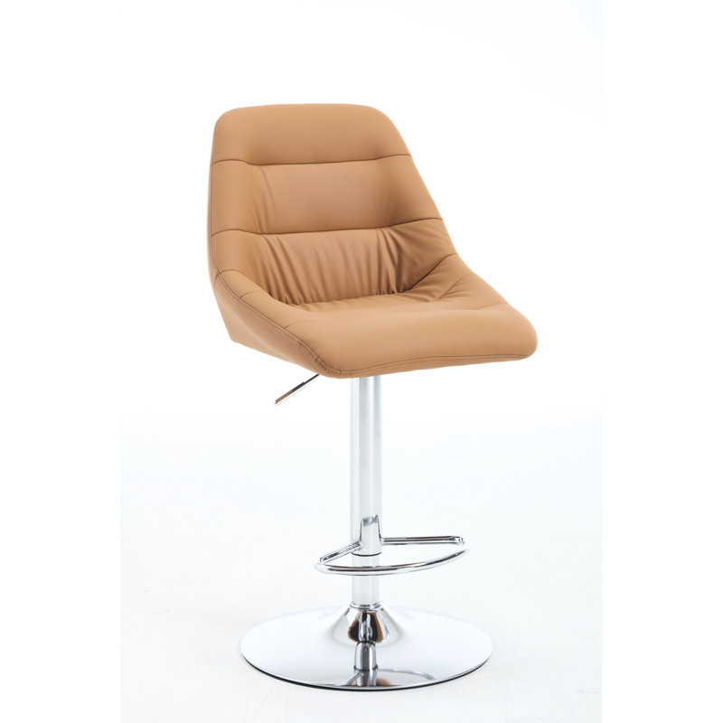 2 tabourets de bar, velours brun, base en métal, hauteur réglable, 2 stable - brun, pivotant, velours